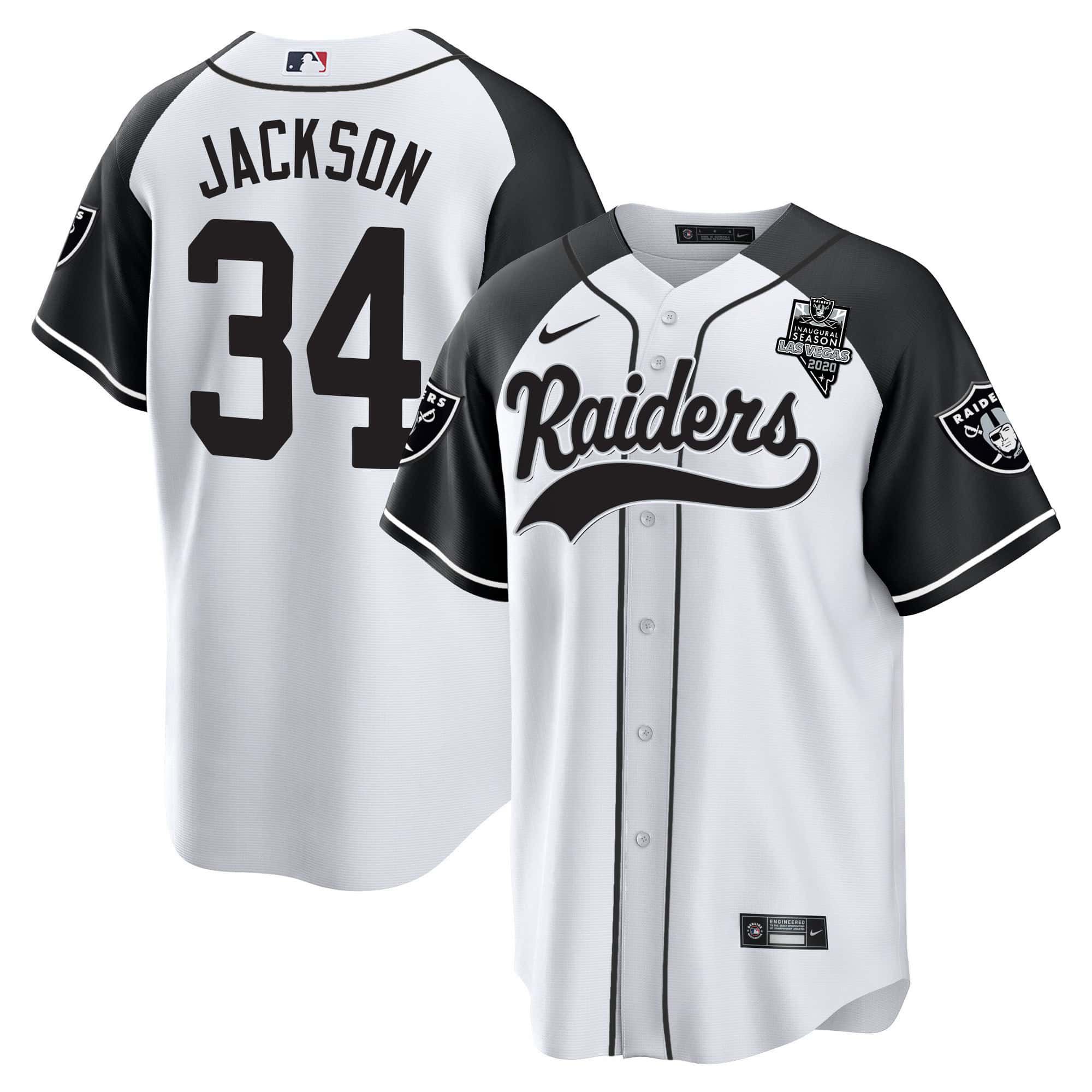 Men Oakland Raiders #34 Jackson White 2024 Nike Vapor Baseball NFL Jersey style 1